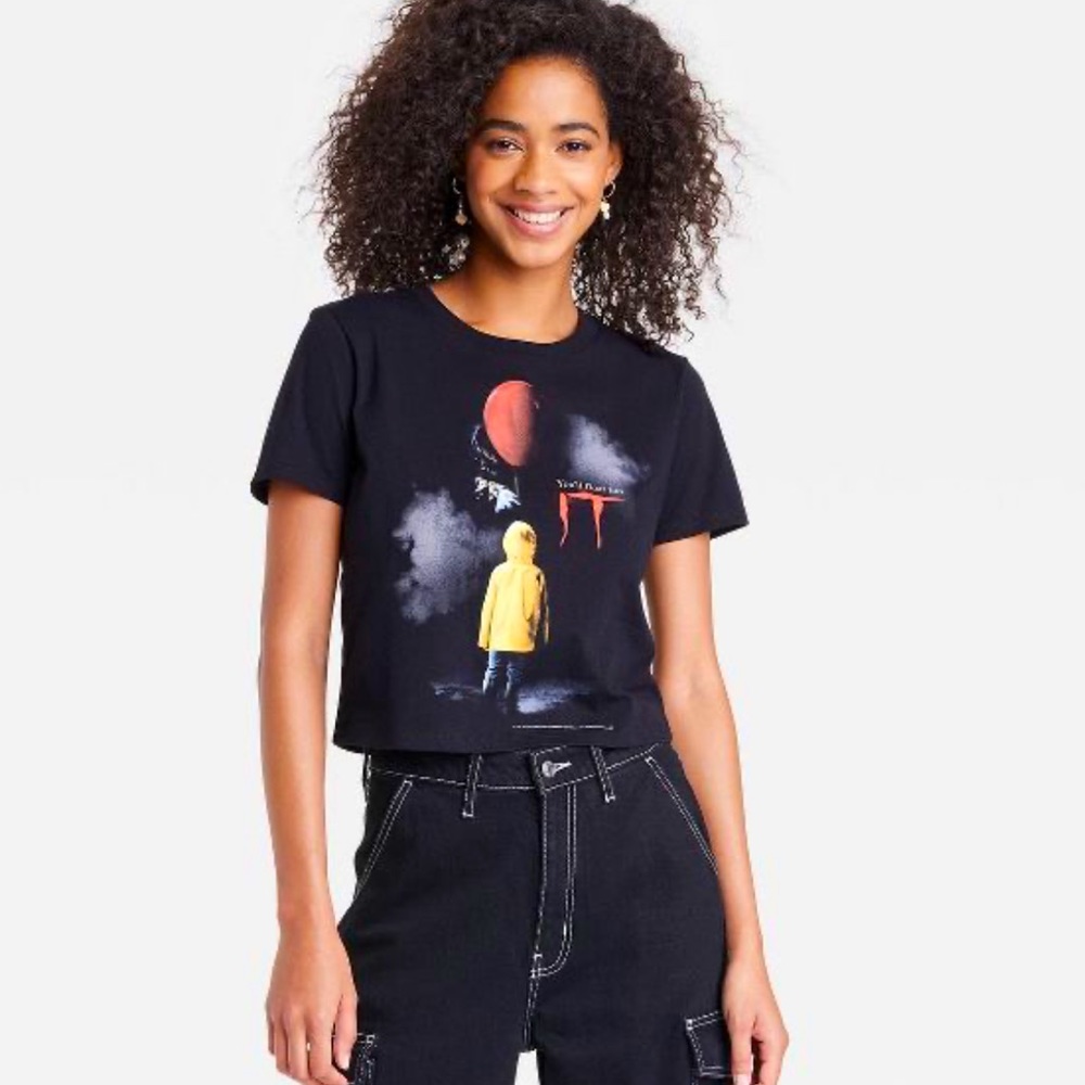 IT Balloon Short Sleeve Graphic Baby T-Shirt - Black